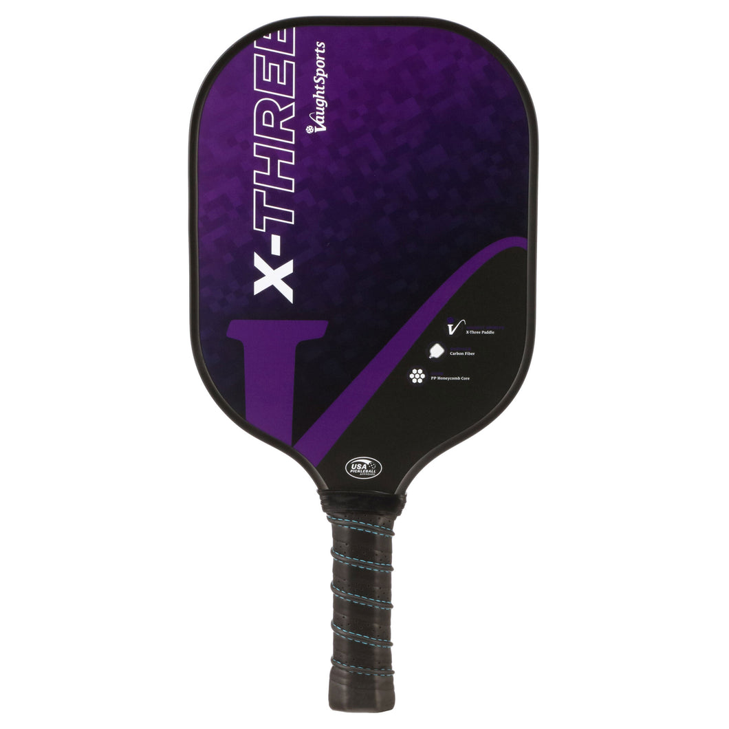 Vaught Sports X-Three Pickleball Paddle - Purple/4 1/4