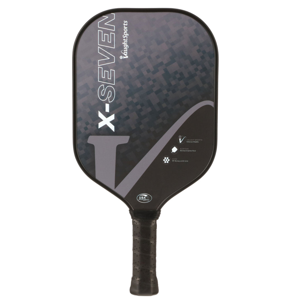 Vaught Sports X-Seven Pickleball Paddle - Black/4 3/8